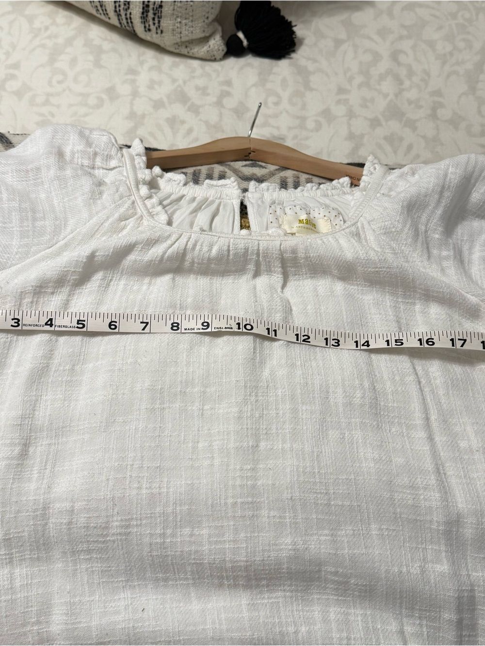 Maeve Off-White Ruffle-Neck High-Low Maxi Dress - Picture 8 of 13
